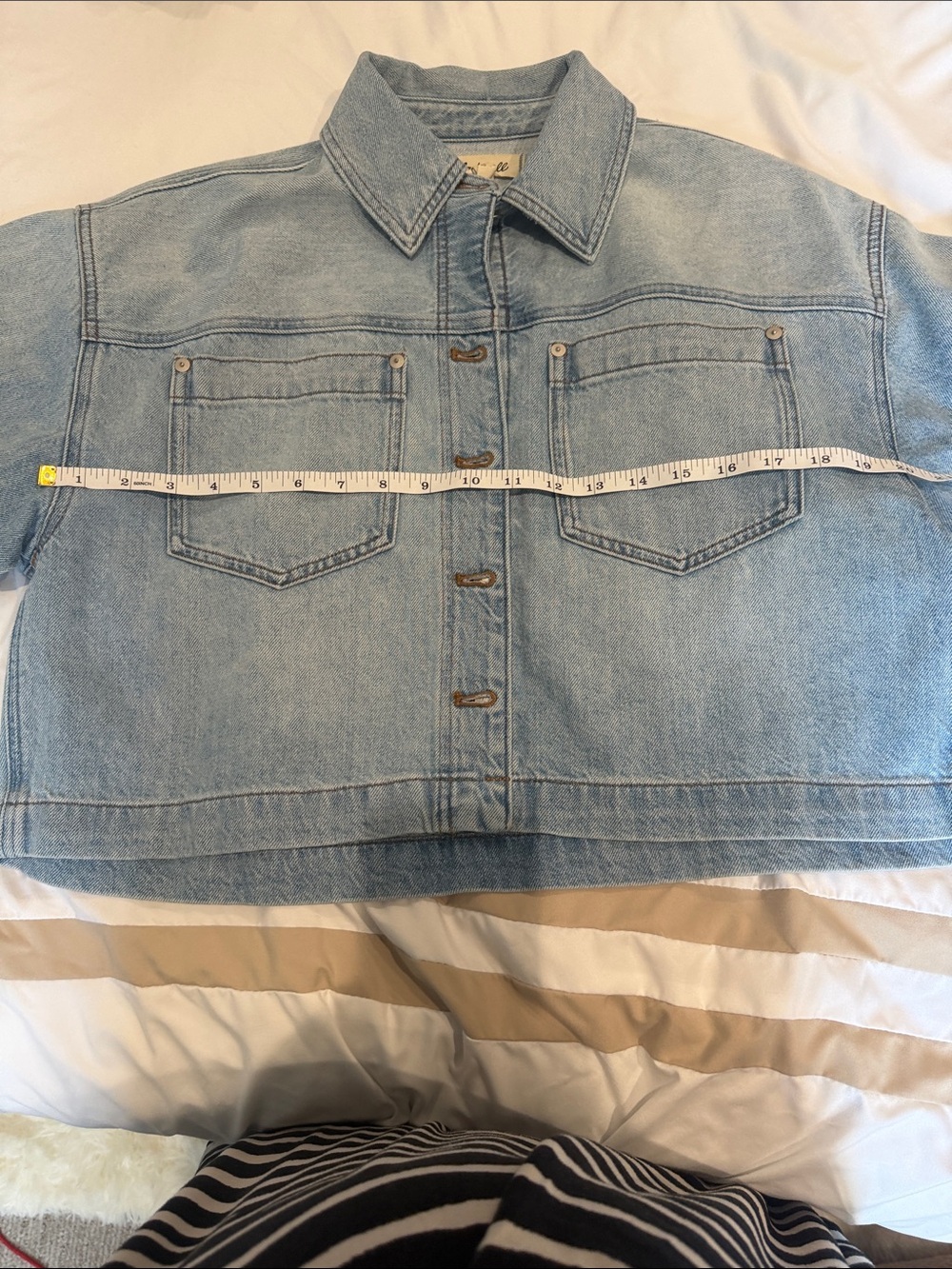 Madewell Light Blue Cropped Denim Jacket - Picture 8 of 10